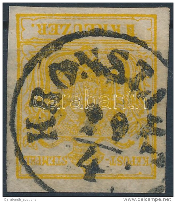 O 1850 1kr Kadmium Sárga / Cadmium Yellow HP 'KRONSTADT' - Other & Unclassified