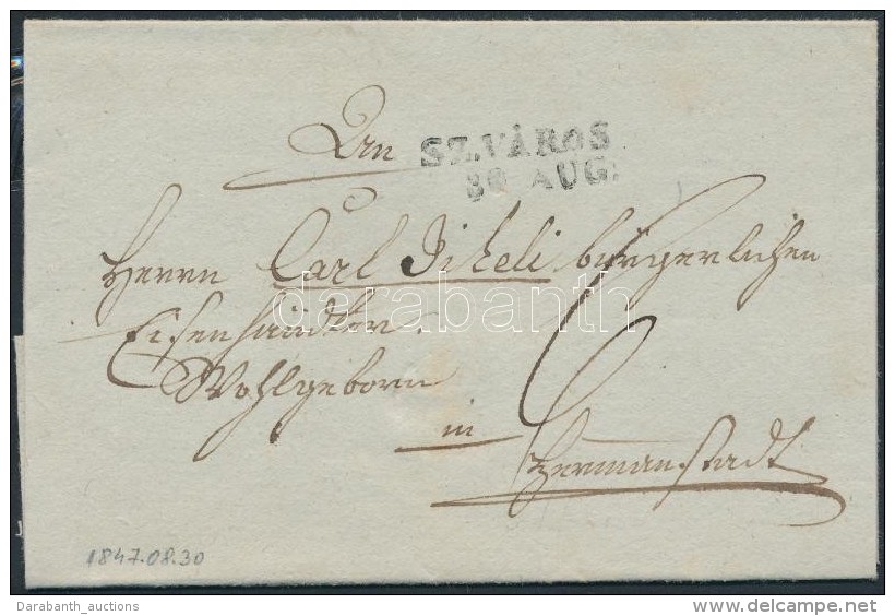 1847 Portós Levél / Cover With Postage Due 'SZ. VÁROS' - Hermannstadt - Other & Unclassified