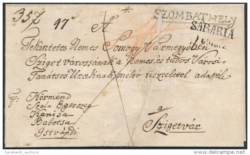 1841 Ajánlott Franco Levél / Registered Franco Cover 'SABARIA' - Szigetvár - Other & Unclassified