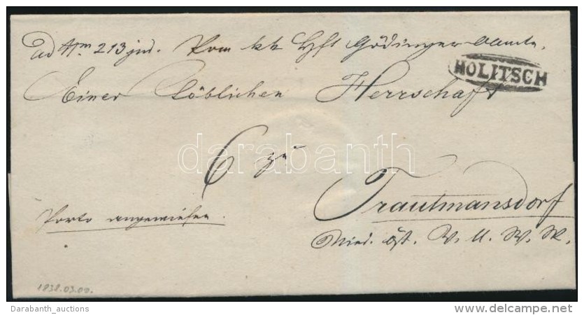 1838 Portós Levél / Unpaid Cover 'HOLITSCH' - Trautmansdorf - Other & Unclassified