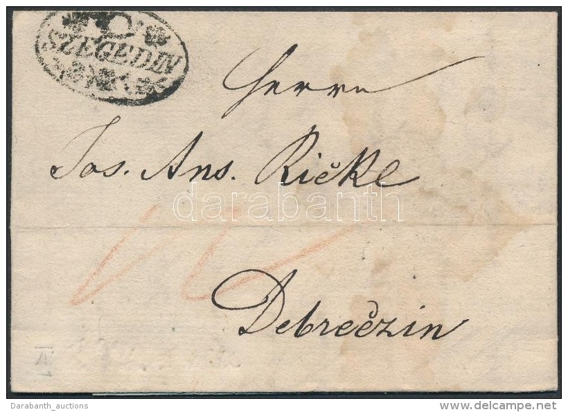 1832 Portós Levél / Unpaid Cover ,,SZEGEDIN' - Debriczin - Other & Unclassified