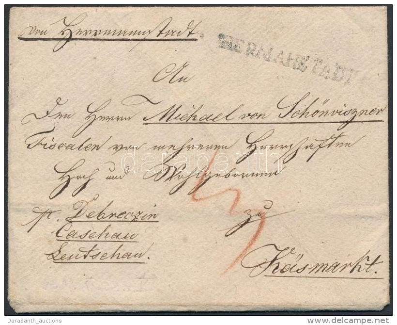 1831 Portós Levél / Unpaid Cover  'HERMANSTADT' - Késmárk - Autres & Non Classés