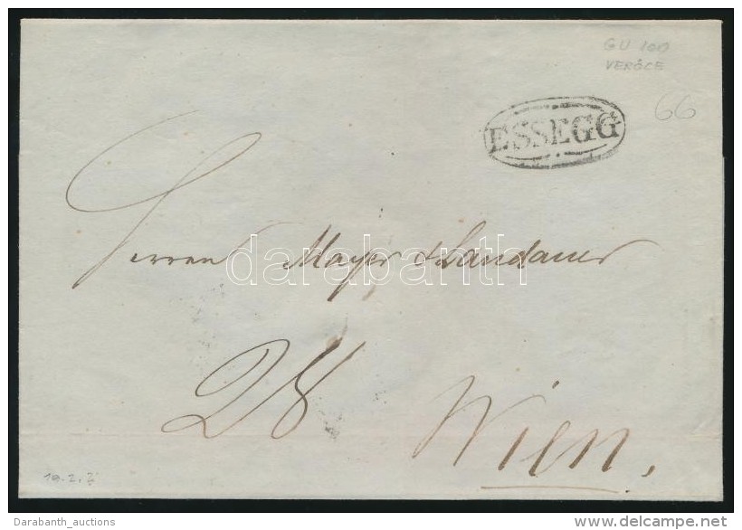 ~1830 Portós Levél / Unpaid Cover 'ESSEGG' - 'WIEN' - Other & Unclassified