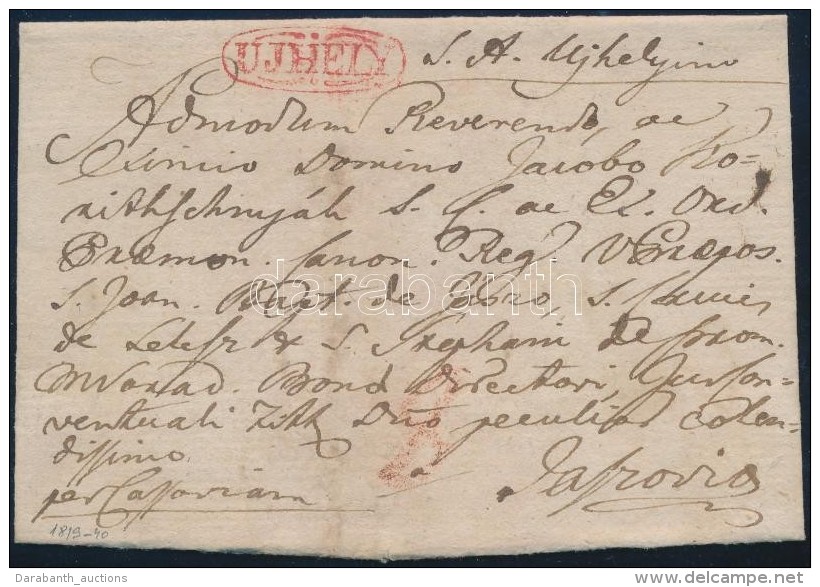 1819-40  Portós Levél Piros / Red 'UJHELY' - Jaszovia - Other & Unclassified