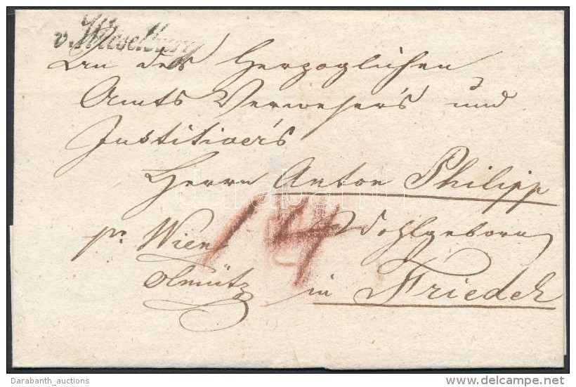 1819 Portós Levél / Unpaid Cover 'v.Wieselburg' - Friedek - Other & Unclassified