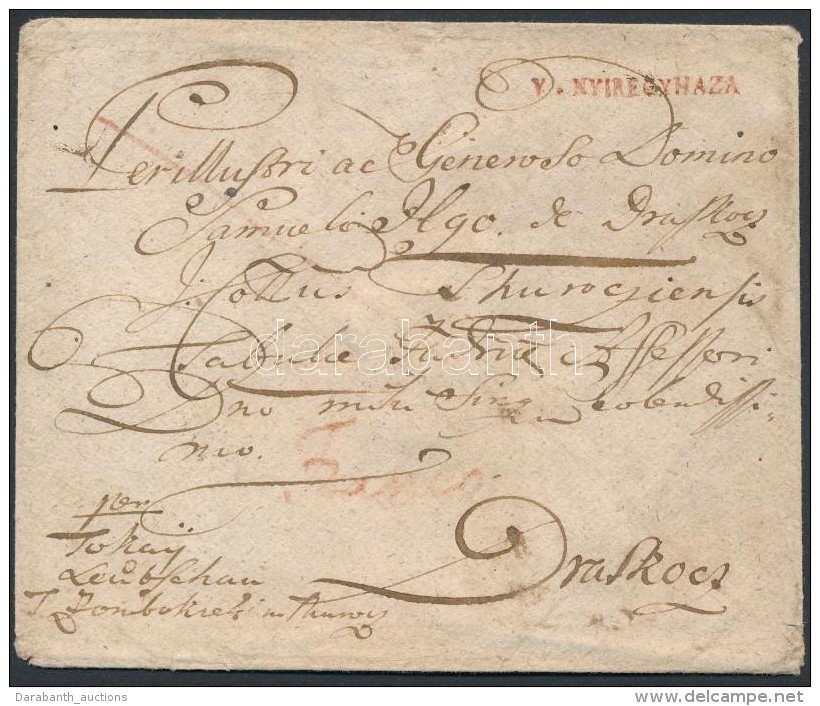 Ca. 1788 Franco Levél Piros/red 'V.NYIREGYHAZA' - Other & Unclassified