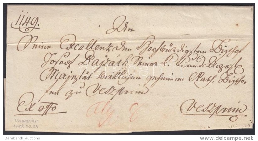 1788 Ex Offo Kaposvárról Veszprémbe - Other & Unclassified