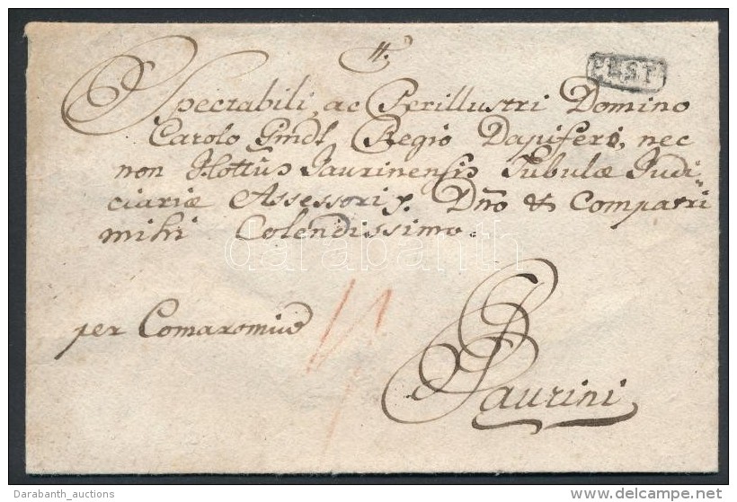 1781 Portós Levél / Unpaid Cover 'PEST' - GyÅ‘r - Sonstige & Ohne Zuordnung