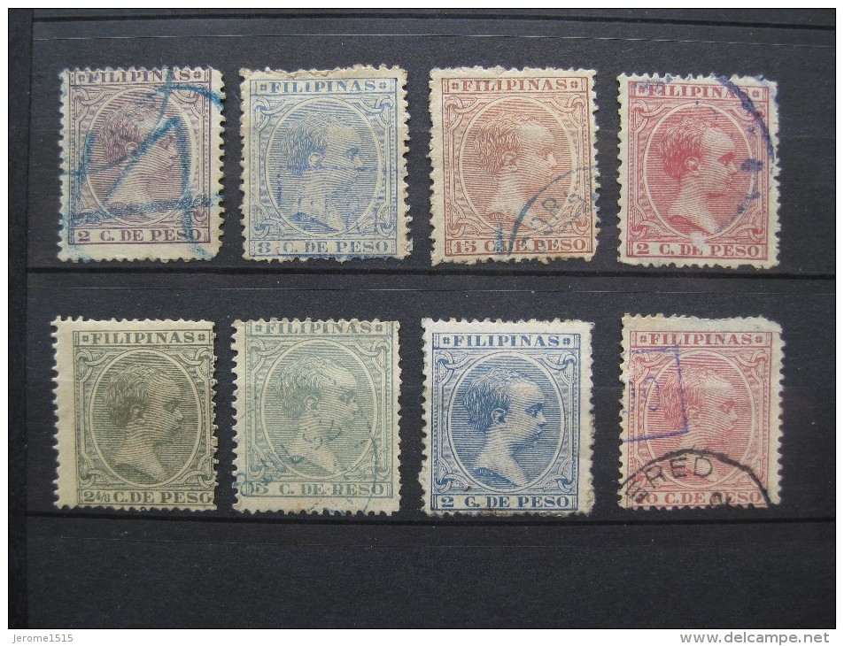 Timbres Philipines : Colonie Espagnole 1891 - 1894 - Filipinas