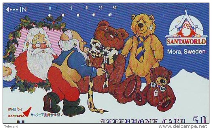 Télécarte Japon NOËL (1988) FRONT BAR * SWEDEN * MERRY CHRISTMAS * Phonecard TK WEIHNACHTEN JAPAN KERST NAVIDAD * NATALE - Noel