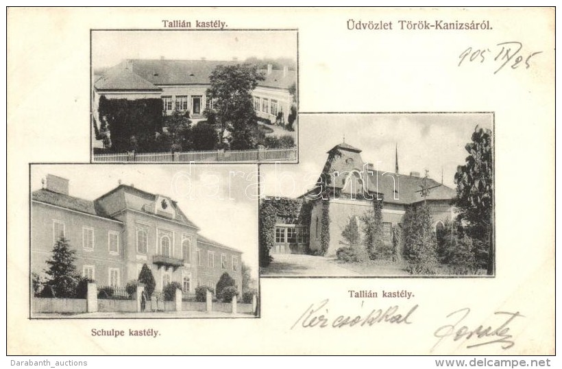 T2 Törökkanizsa, Tallián- és Schulpe-kastély; Schwarcz Antal Kiadása /... - Non Classificati