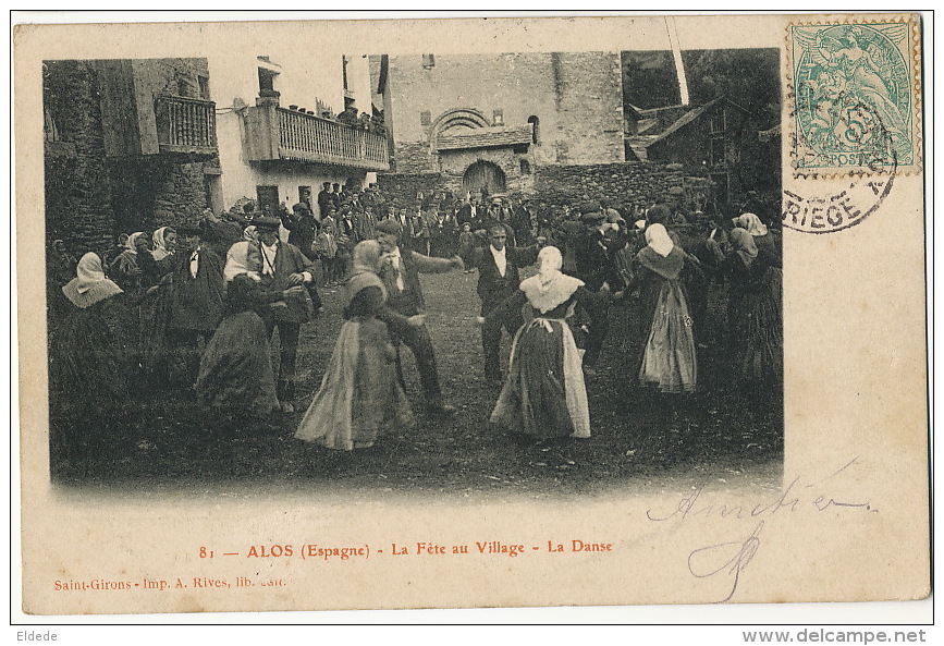 81 Alos La Fete Au Village . La Danse Edicion A. Rives Saint Girons - Lérida