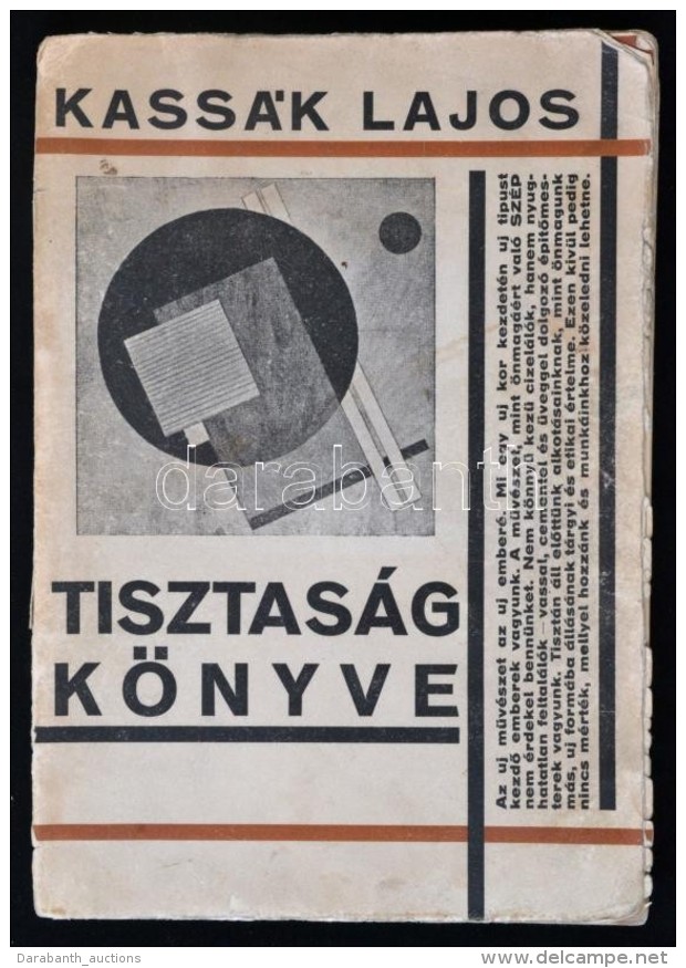 Kassák Lajos: Tisztaság Könyve. 1926 Május. (kétszínnyomásos... - Other & Unclassified