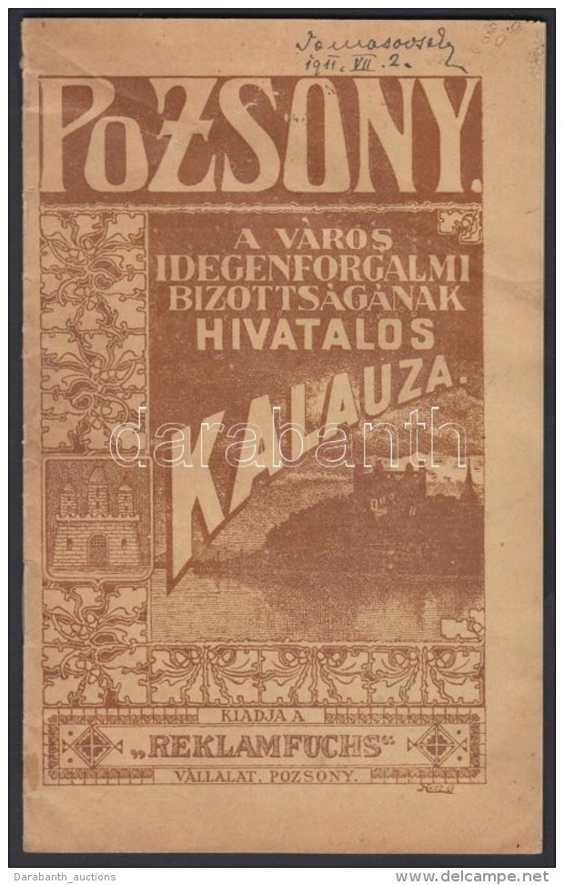 1911 Pozsony - A Város Idegenforgalmi Bizottságának Kalauza. 12p. Térképekkel. - Unclassified