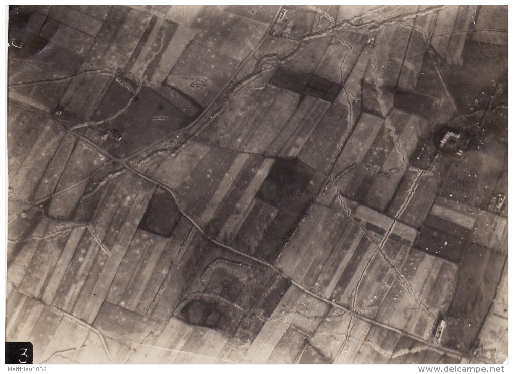 Photo Aérienne 1915 STEENSTRAAT (Bikschote, Zuidschote, Langemark-Poelkapelle) - Une Vue, Tranchées (A139, Ww1, Wk 1) - Langemark-Pölkapelle
