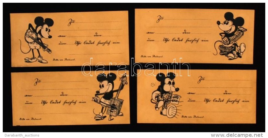 Cca 1930 KülönbözÅ‘ Mickey Mouse Figurákkal Díszített Német NyelvÅ±... - Non Classés
