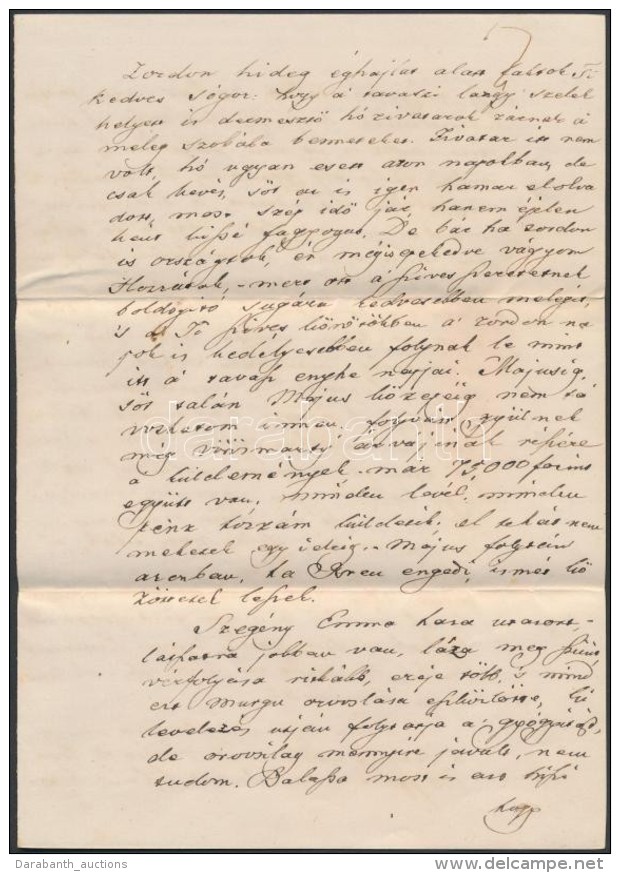1856 Deák Ferenc Saját Kézzel írt Levele Sógorának Tarányi... - Unclassified