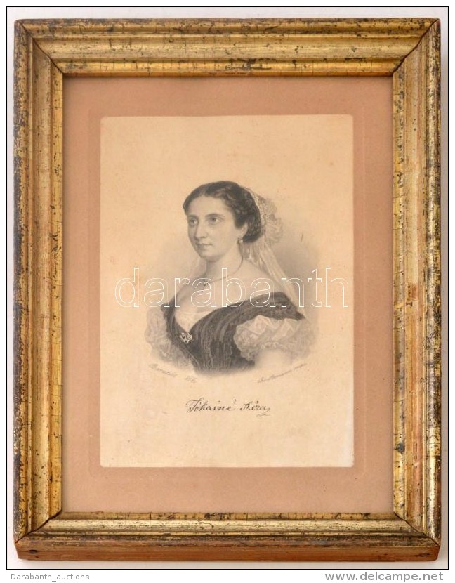 1858 Jókainé Széppataki Róza Acélmetszetes Portréja.... - Prints & Engravings