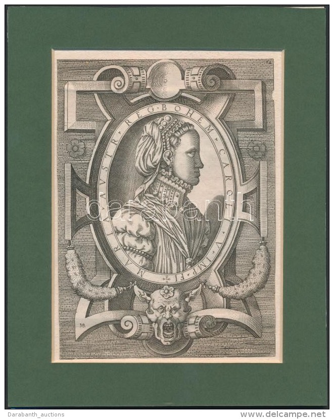 Cca 1568 Martino Rota (1520 K. - 1583): Habsburg Mária (1528-1603) Magyar Királyné... - Prints & Engravings
