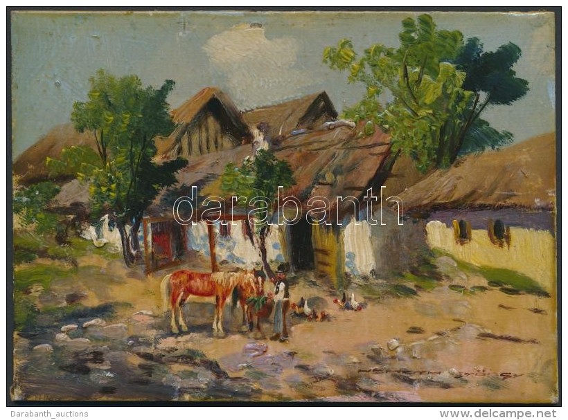 Németh György (1888-1962): Jó Gazda. Olaj, Falemez, Jelzett,  12,5&times;17,5 Cm - Other & Unclassified