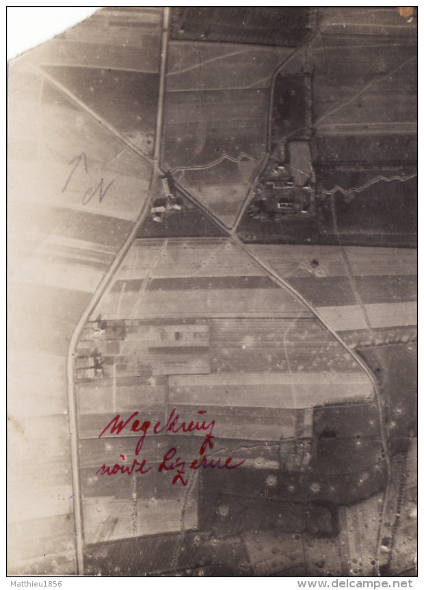 Photo Aérienne 1915 LIZERNE (Zuidschote, Langemark-Poelkapelle) - Une Vue, Tranchées, Trous D'obus (A139, Ww1, Wk 1) - Langemark-Poelkapelle