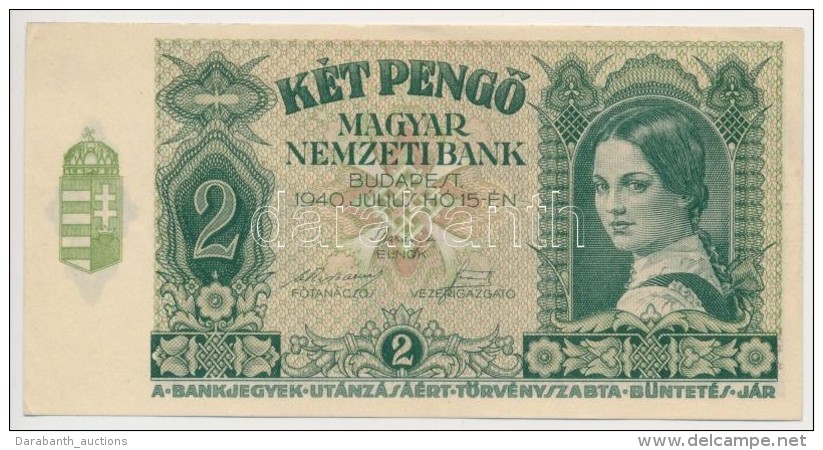 1940. 2P T:II /
Hungary 1940. 2 PengÅ‘ C:XF 
Adamo P2 - Unclassified