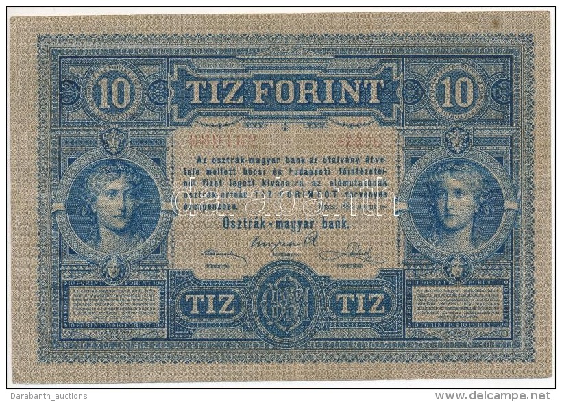 1880. 10Ft 'Osztrák-magyar Bank' Csak A Magyar Oldalon Számozva! T:III Kis Fo. / 
Austro-Hungarian... - Unclassified