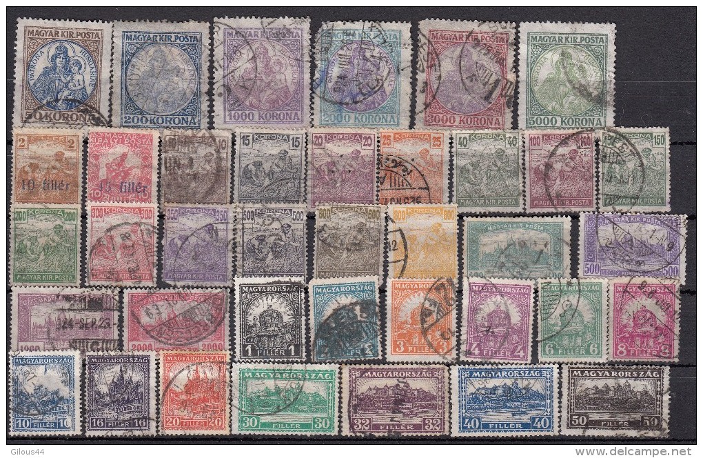 Hongrie  Lot De 38 Timbres Avant 1925 - Oblitérés