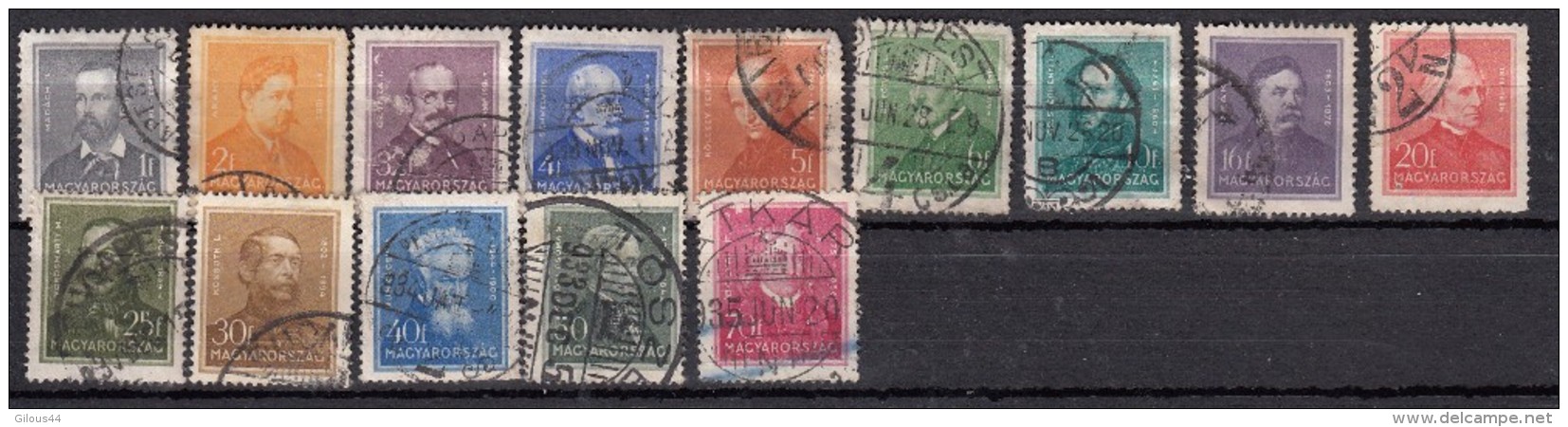 Hongrie Sèrie Courante 1932  14 Valeurs - Used Stamps