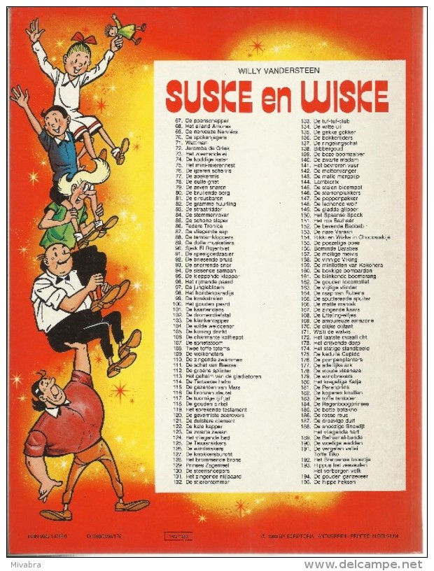 SUSKE EN WISKE / N° 195 / DE HIPPE HEKSEN / WLLY VANDERSTEEN  1e DRUK - Suske & Wiske