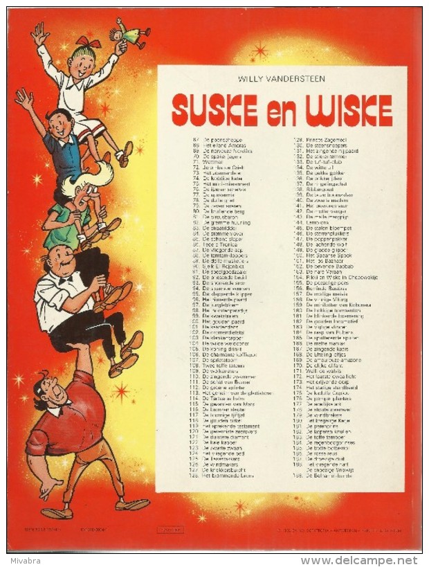 SUSKE EN WISKE / N° 167 / DE ZINGENDE KAARS  / WLLY VANDERSTEEN - Suske & Wiske