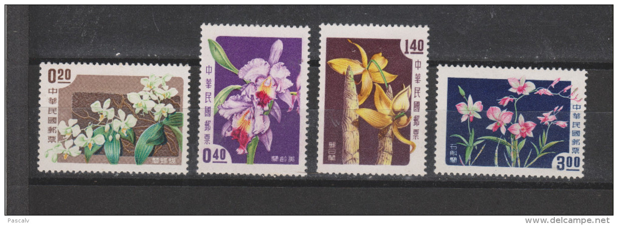 Yvert 255 / 258 * Neuf Avec Charnière Fleurs Flowers Orchidées - Neufs