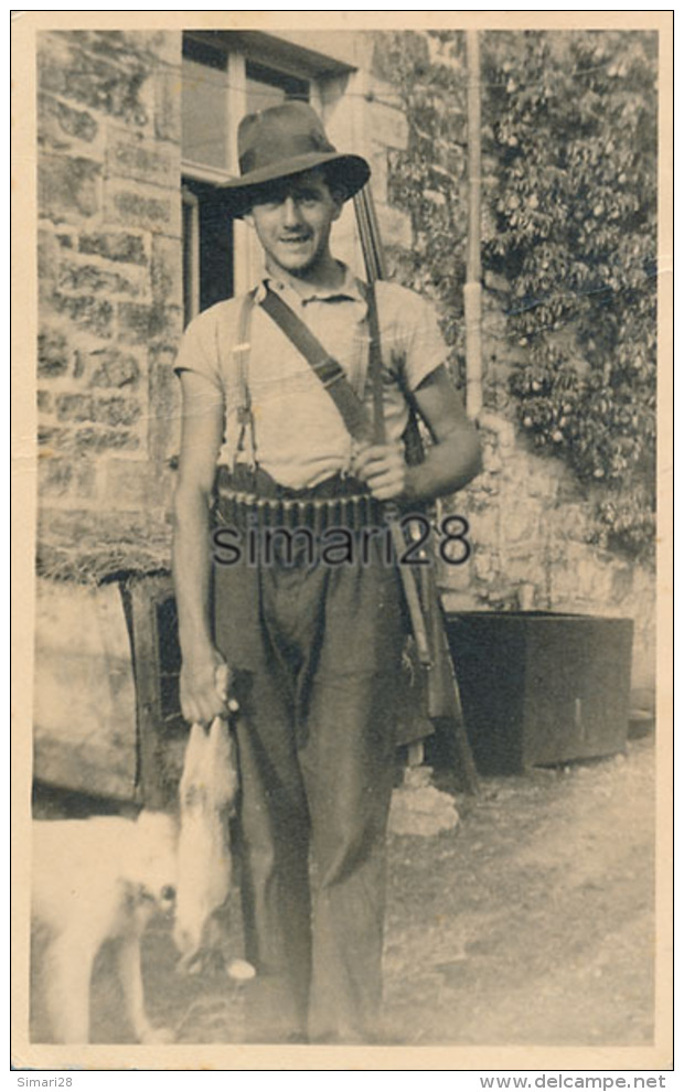 CARTE PHOTO - CHASSEUR (FORMAT CARTE POSTALE) - Caccia