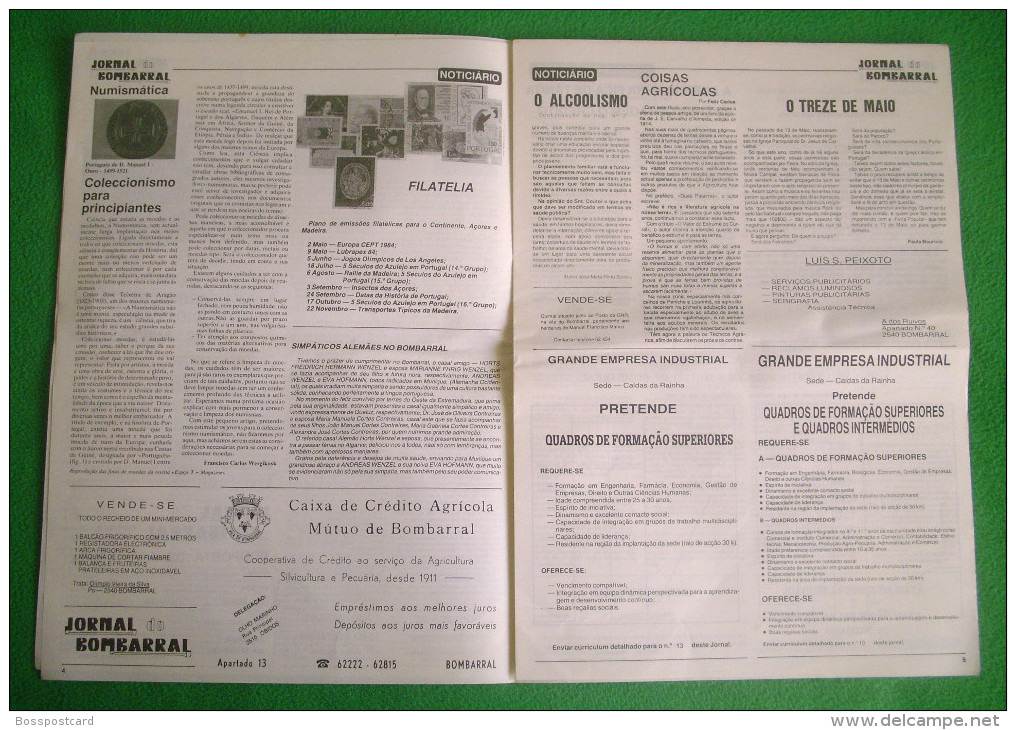 Bombarral - Jornal do Bombarral Nº 11 e 12 de Julho/Agosto de 1984. Leiria.