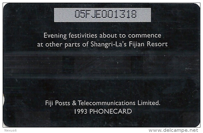 Fiji - Shangri La's Fijian Resort - Secluded Private Beaches 20$, 05FJE - 1993, 10.000ex, Used - Fiji