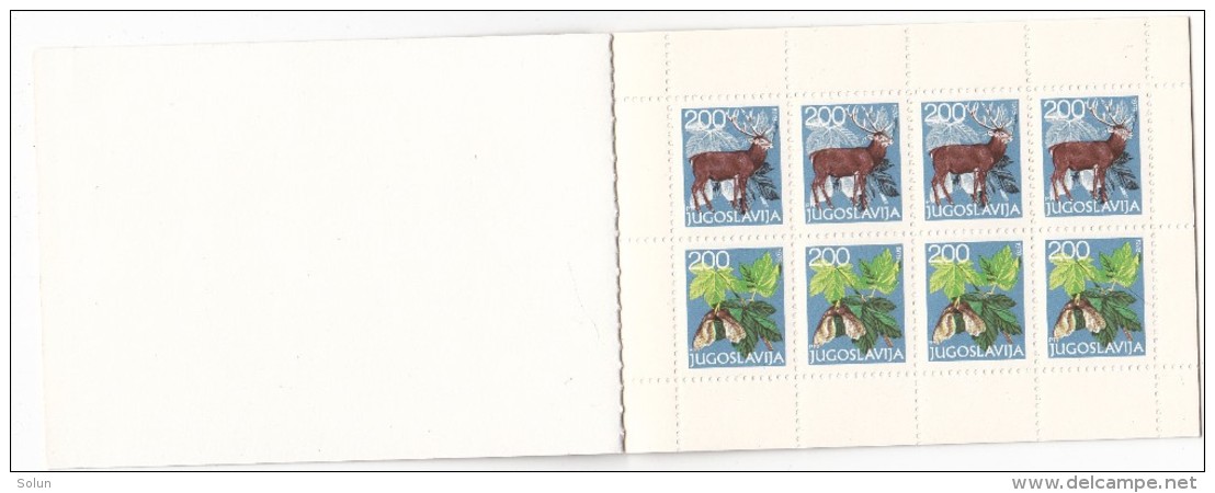 YUGOSLAVIA JUGOSLAVIJA 1969 NOVA GODINA BOOKLET FAUNA FLORA STAMP BOOKLET  MNH - Markenheftchen