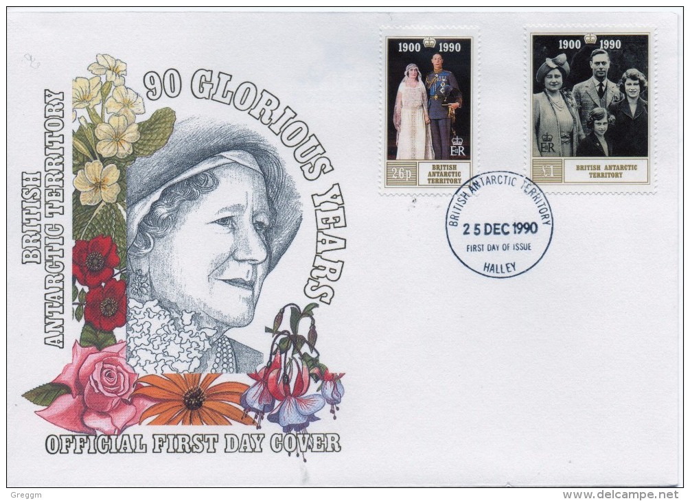 British Antarctic Territory First Day Cover To Commemorate The Queen Mother’s 90th Birthday - FDC