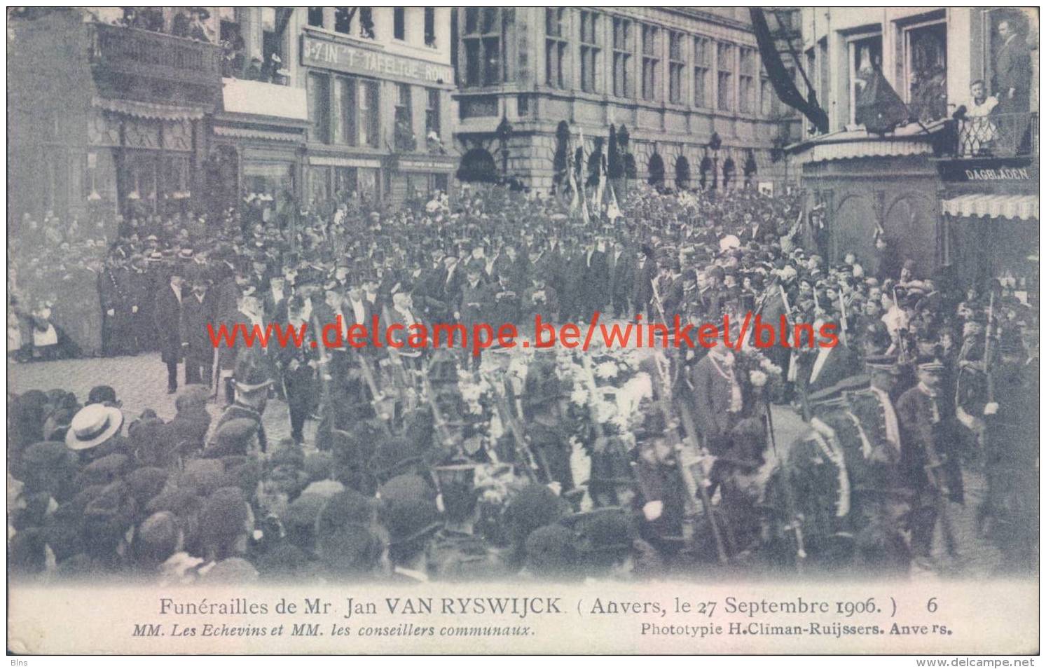1906 Begrafenis Jan Van Rijswijck - Antwerpen