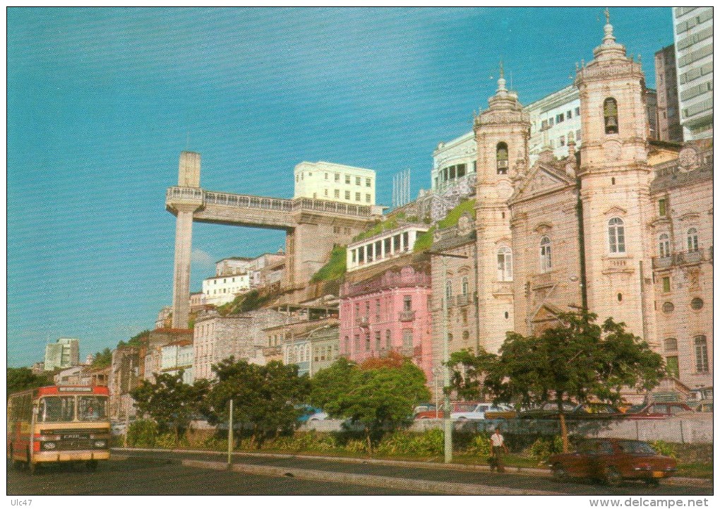 - BRASIL. - SALVADOR  BA - Igreja De N.Sra Da Conceiçào Da Praia E Elevador Lacerda - Scan Verso - - Salvador De Bahia