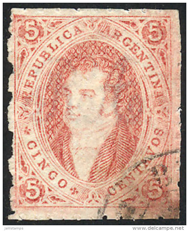 GJ.28, 6th Printing Perforated, Cancel Applied At Lower Right With Excess Ink (it Produced A Small Spot On The... - Usati