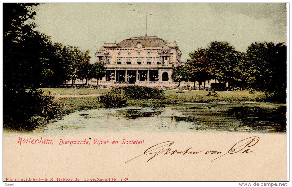 1901 Ansicht Lokaal Verzonden Te Rotterdam Diergaarde - Brieven En Documenten