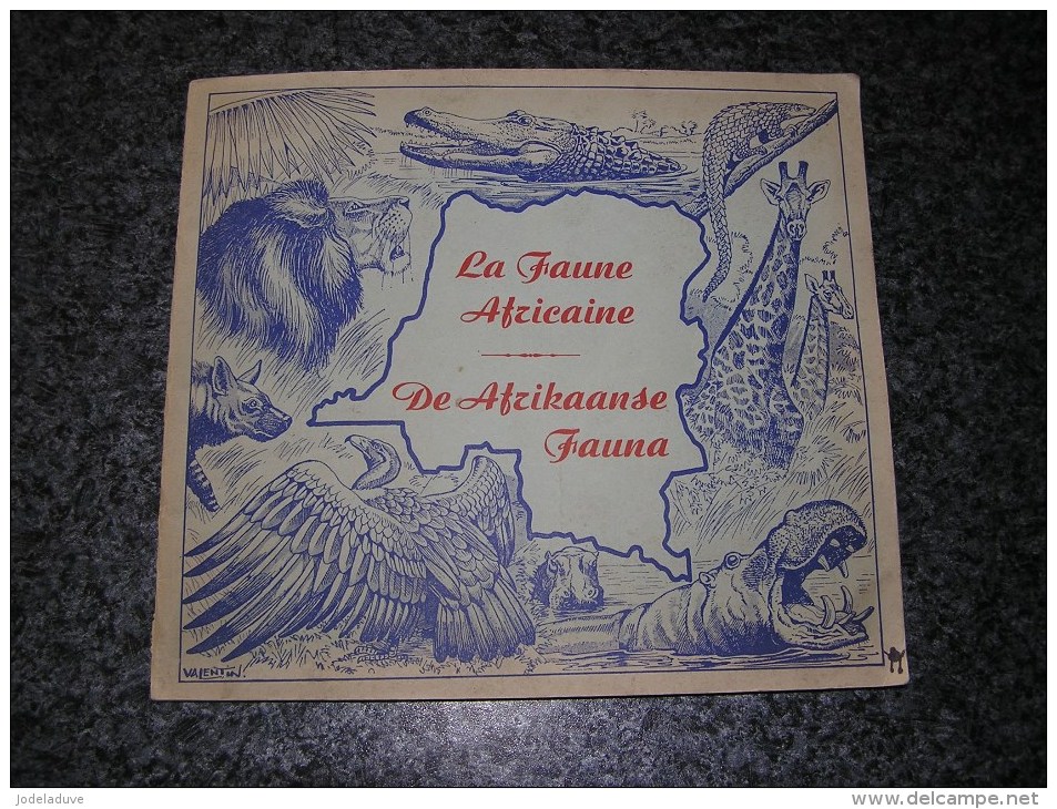 LA FAUNE AFRICAINE DE AFRIKAANSE FAUNA Valentin Album Chromos Complet Afrique Animaux Oiseaux Trading Card Chromo - Autres & Non Classés