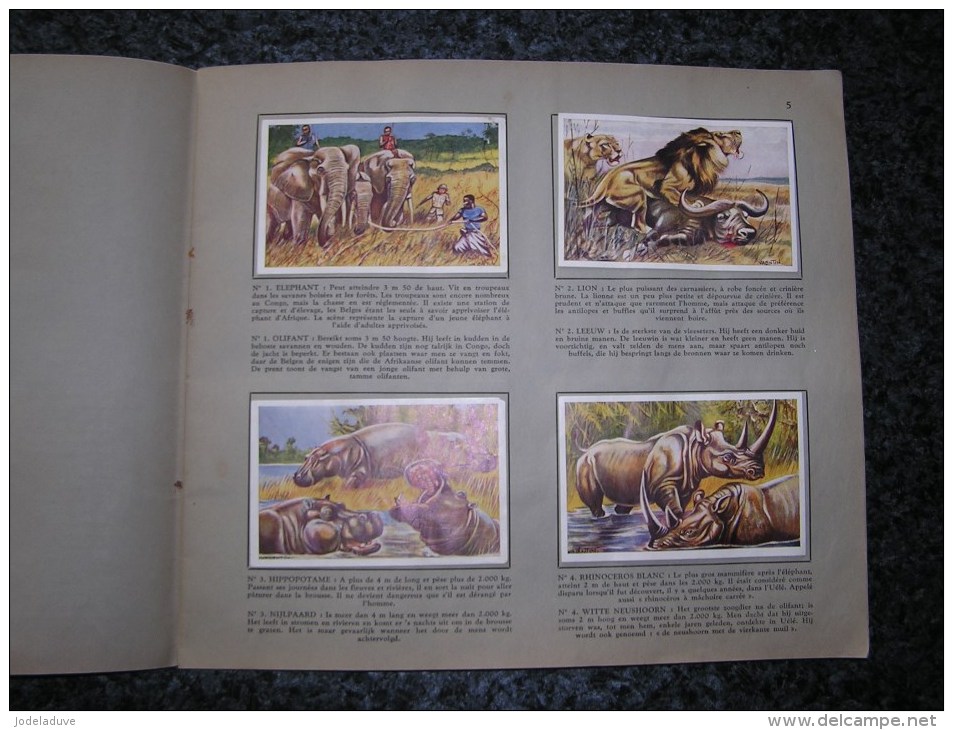 LA FAUNE AFRICAINE DE AFRIKAANSE FAUNA Valentin Album Chromos Complet Afrique Animaux Oiseaux Trading Card Chromo - Autres & Non Classés