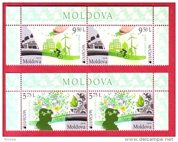 MOLDOVA 2 SETS 4 V. EUROPA CEPT GREEN PLANET 2016 - 2016