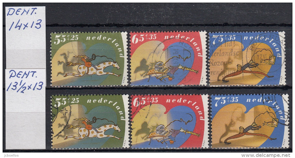 Holanda 1990 Nº 1362/64 Dent.-13 1/2 Por 14 + 1362/64 Dent.- 14 Por 13 Usado - Usati