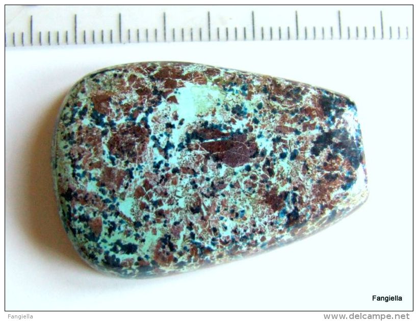 Cabochon Azurite Naturelle Non Traitée Pierre Semi-précieuse Environ 33x23x7mm - Perle