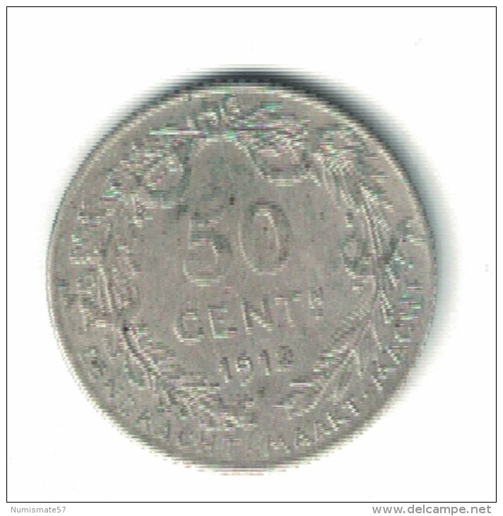 BELGIQUE - 50 CENTIMES 1912 - Légende NL - Argent - 50 Centimes