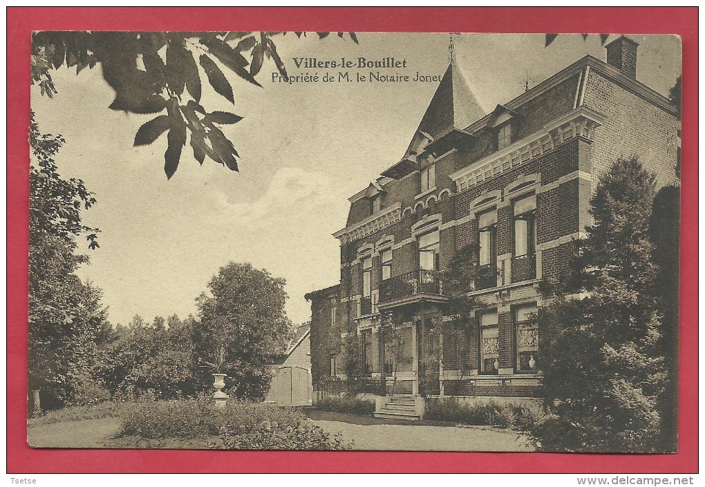 Villers-le-Bouillet - Propriété De M. Le Notaire Jonet - 1938 ( Voir Verso ) - Villers-le-Bouillet