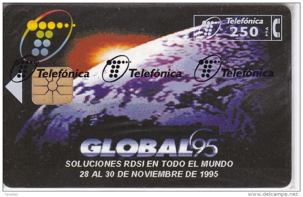 G-009 TARJETA DE ESPAÑA DE GLOBAL'95  TIRADA 6100 Y FECHA 11/95 (NUEVA-MINT) - Emisiones Gratuitas