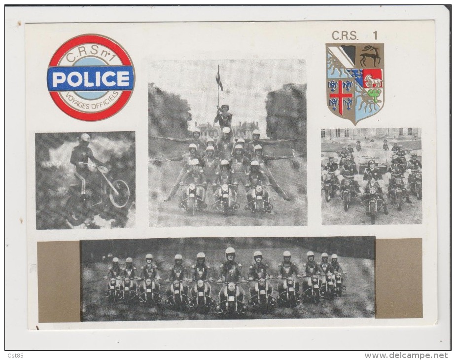 Carte Moderne - LE PELOTON MOTOCYCLISTE D'ACROBATIE ET DE DEMONSTRATION DE LA POLICE NATIONALE CRS - Motos